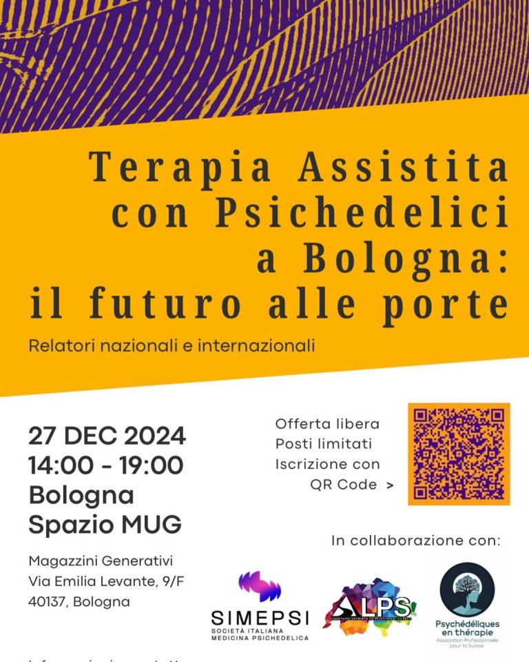 Locandina: Terapia assistita con psichedelici – Il futuro alle porte