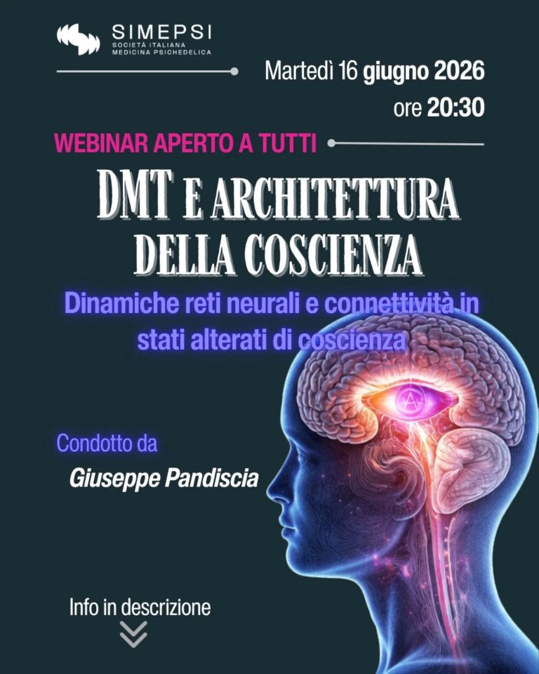 Locandina: DMT e architettura della coscienza