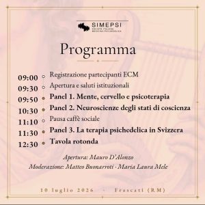 Immagine: Terapia assistita da psichedelici – Giornata formativa