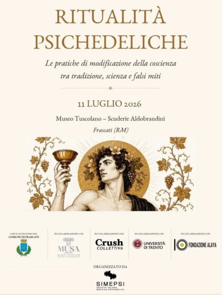 Locandina: Ritualità psichedeliche – Tra tradizione, scienza e falsi miti
